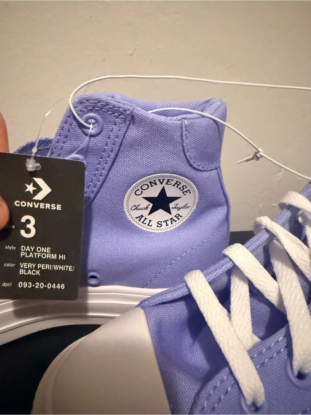 Converse Kids Lavender High-Top Platform Sneakers